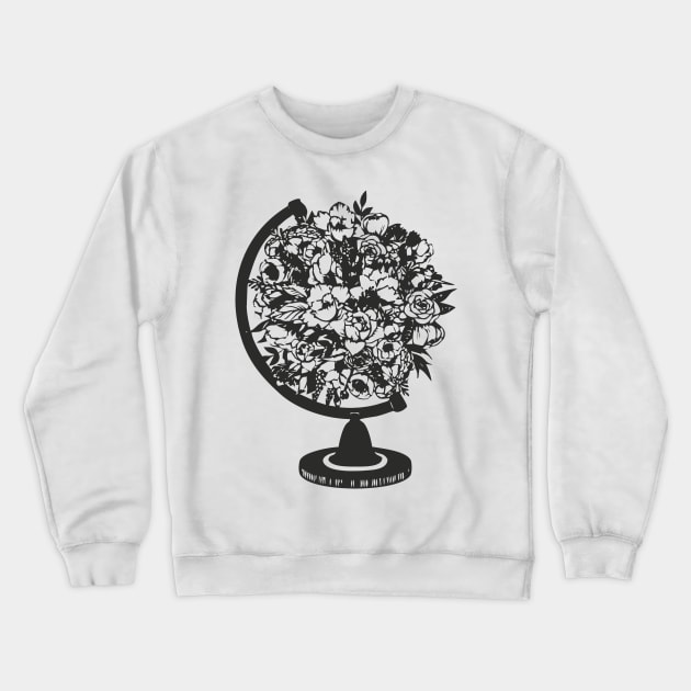 Floral Globe Crewneck Sweatshirt by Designs by Katie Leigh